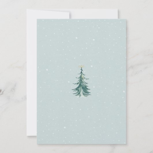 Kerstfeestdag minimalistisch modern Wenskaart Bedankkaart (Achterkant)