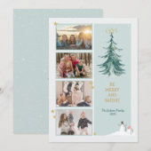 Kerstfeestdag minimalistisch modern Wenskaart Bedankkaart (Voorkant / Achterkant)