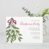 Kerstfeestdag Mistletoe Botanische Greenery Kaart (Staand voorkant)