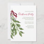 Kerstfeestdag Mistletoe Botanische Greenery Kaart (Voorkant)