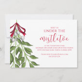 Kerstfeestdag Mistletoe Greenery Berries Kaart (Voorkant)