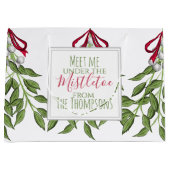 Kerstfeestdag Mistletoe Merry Whimsical Cute Groot Cadeauzakje (Voorkant)