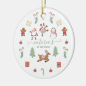 Kerstfeestdag mobiel Baby shower Keramisch Ornament (Links)