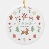 Kerstfeestdag mobiel Baby shower Keramisch Ornament (Achterkant)