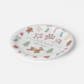 Kerstfeestdag mobiel Baby shower Papieren Bordje (Gekanteld)