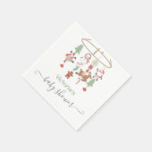 Kerstfeestdag mobiel Baby shower Servet (Hoek)