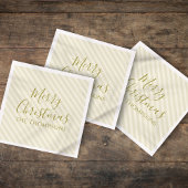 Kerstfeestdag Modern minimalistische gouden strepe Servet