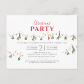 Kerstfeestdag Modern Rustic Uitnodiging Briefkaart (Voorkant)