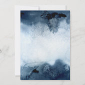 Kerstfeestdag Moderne Blauwe Bosmuif Kaart (Achterkant)