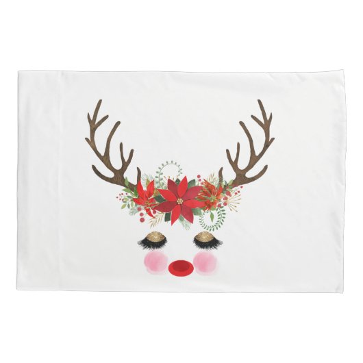 Kerstfeestdag  moderne glam-versieringen kussensloop (Achterkant)