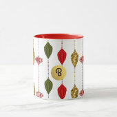 Kerstfeestdag  moderne glam-versieringen mok (Midden)