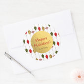 Kerstfeestdag  moderne glam-versieringen ronde sticker (Envelop)