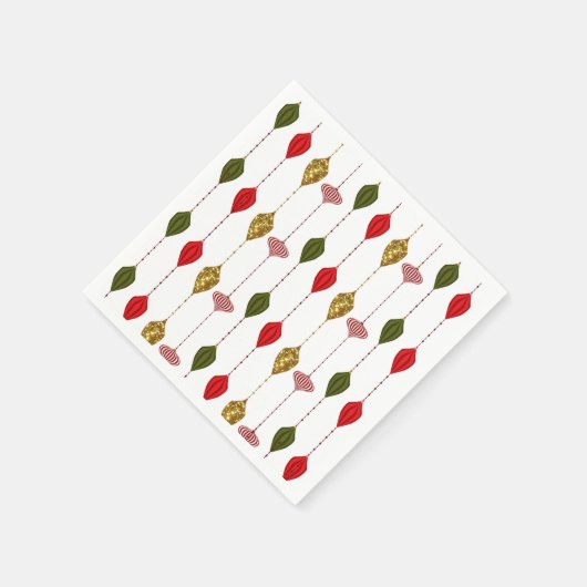 Kerstfeestdag  moderne glam-versieringen servetten (Hoek)