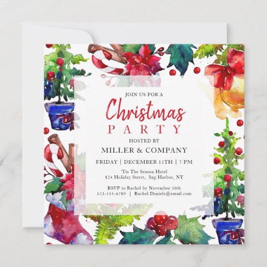 Kerstfeestdag Moderne kerstfeestdag Kaart (Voorkant)