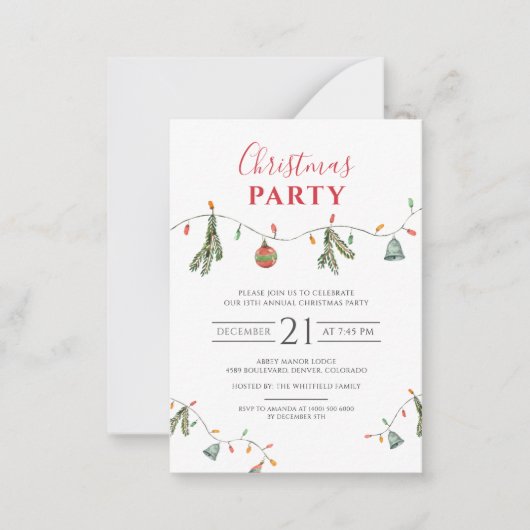 Kerstfeestdag Moderne minimalistische feestdag Notitiekaartje (Voorkant)