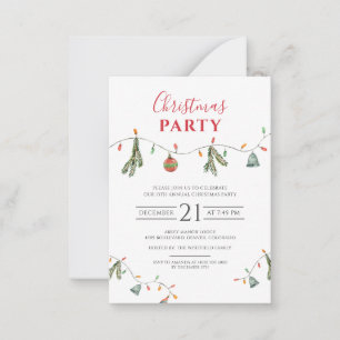 Kerstfeestdag Moderne minimalistische feestdag Notitiekaartje