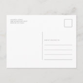 Kerstfeestdag Moderne minimalistische feestdag Uitnodiging Briefkaart (Achterkant)