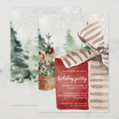  Kerstfeestdag Moderne  Waterverf Kaart (Voorkant / Achterkant)