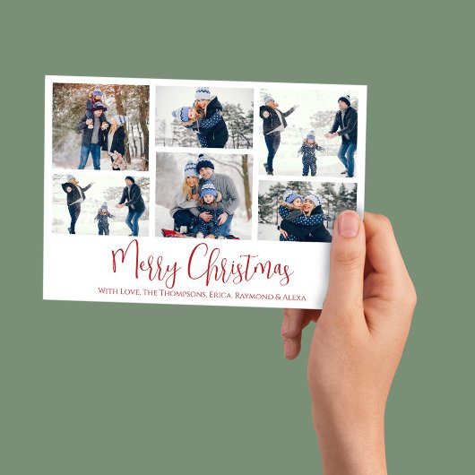 Kerstfeestdag Multi 6-foto-buffels Feestdagenkaart