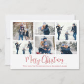 Kerstfeestdag Multi 6 Foto Rustic Green Pset Feestdagenkaart (Voorkant)