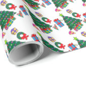 kerstfeestdag nachtcadeaupatroon cadeaupapier (Rol Hoek)