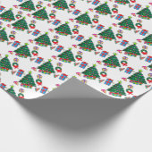 kerstfeestdag nachtcadeaupatroon cadeaupapier (Hoek)