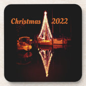 kerstfeestdag Nautische Onderzetters set (Voorkant)