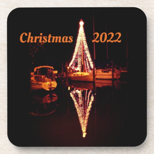 kerstfeestdag Nautische Onderzetters set (Voorkant)