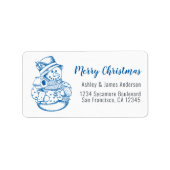  kerstfeestdag - Nieuw adreslabel Etiket (Voorkant)