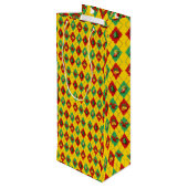 kerstfeestdag nieuwjaargeest wijn cadeautas (Achterkant Gekanteld)