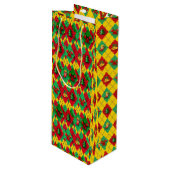 kerstfeestdag nieuwjaargeest wijn cadeautas (Voorkant Gekanteld)