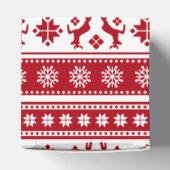 Kerstfeestdag Nordic Pattern Cozy Bedankdoosjes (Bovenkant)