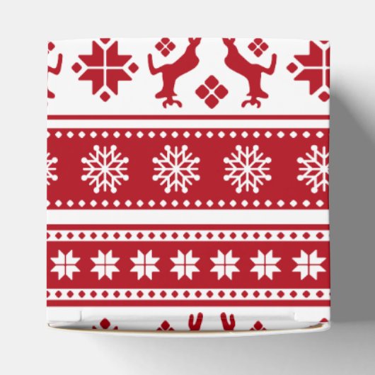 Kerstfeestdag Nordic Pattern Cozy Bedankdoosjes (Bovenkant)