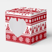 Kerstfeestdag Nordic Pattern Cozy Bedankdoosjes (Voorkant Zijde)