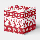 Kerstfeestdag Nordic Pattern Cozy Bedankdoosjes (Achterkant)