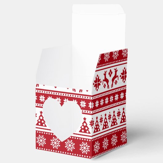 Kerstfeestdag Nordic Pattern Cozy Bedankdoosjes (Geopend)