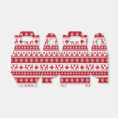 Kerstfeestdag Nordic Pattern Cozy Bedankdoosjes (Uitgevouwen)