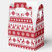 Kerstfeestdag Nordic Pattern Cozy Bedankdoosjes (Geopend)