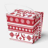 Kerstfeestdag Nordic Pattern Cozy Bedankdoosjes (Achterkant)