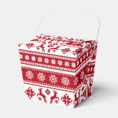 Kerstfeestdag Nordic Pattern Cozy Bedankdoosjes (Voorkant Zijde)