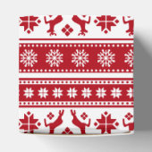 Kerstfeestdag Nordic Pattern Cozy Bedankdoosjes (Bovenkant)