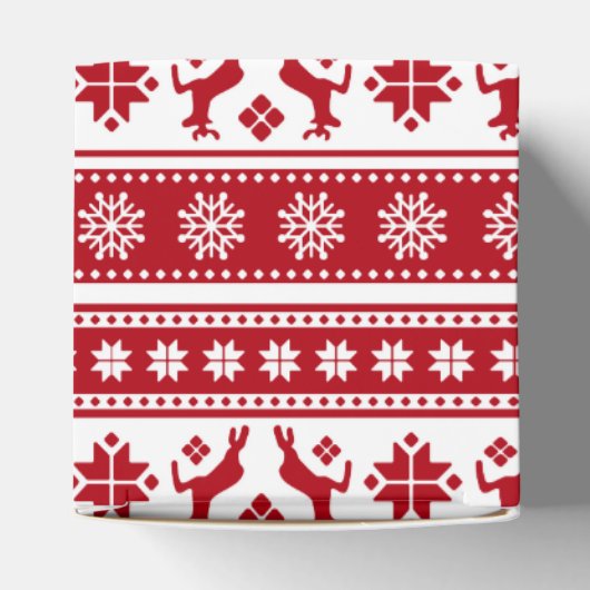 Kerstfeestdag Nordic Pattern Cozy Bedankdoosjes (Bovenkant)