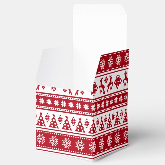 Kerstfeestdag Nordic Pattern Cozy Bedankdoosjes (Geopend)