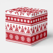 Kerstfeestdag Nordic Pattern Cozy Bedankdoosjes (Achterkant)