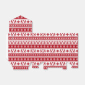 Kerstfeestdag Nordic Pattern Cozy Bedankdoosjes (Uitgevouwen)