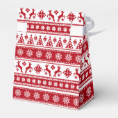 Kerstfeestdag Nordic Pattern Cozy Bedankdoosjes (Achterkant)