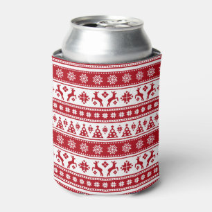 Kerstfeestdag Nordic Pattern Cozy Blikjeskoeler
