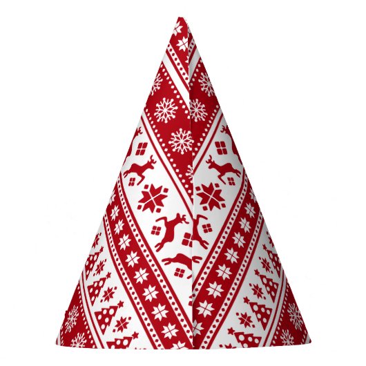 Kerstfeestdag Nordic Pattern Cozy Feesthoedjes (Achterkant)