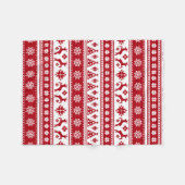 Kerstfeestdag Nordic Pattern Cozy Fleece Deken (Voorkant (Horizontaal))