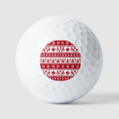 Kerstfeestdag Nordic Pattern Cozy Golfballen (Voorkant)